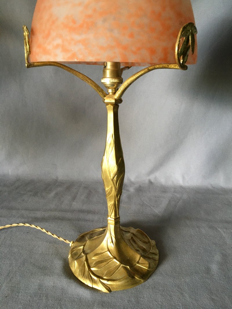 Art Nouveau Bronze Lamp-photo-4