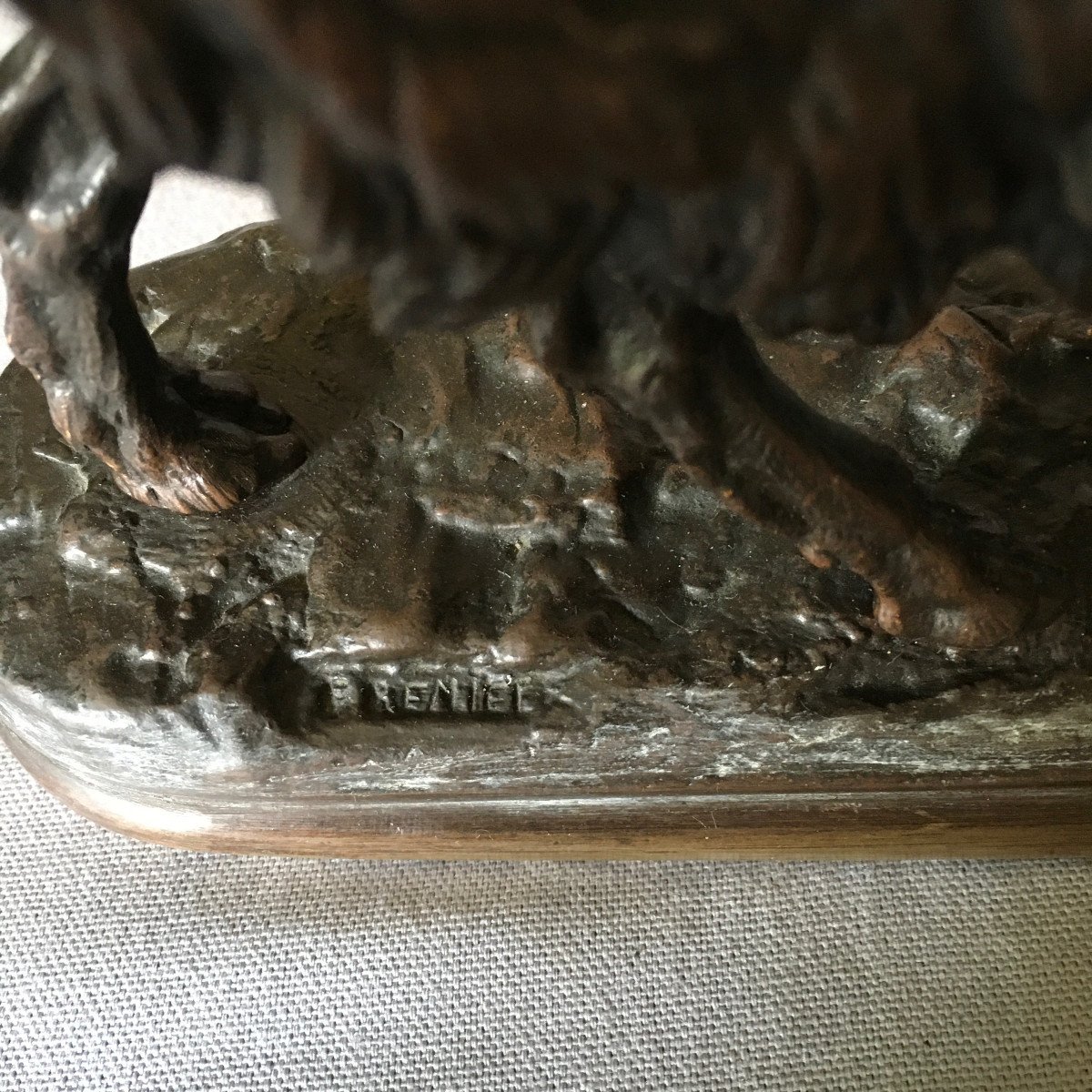 Animal Bronze Signed Fremiet-photo-3