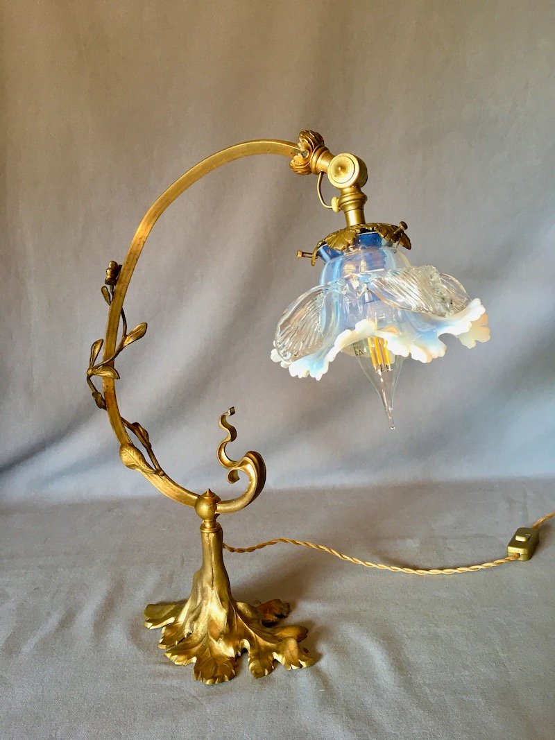 Très Belle Lampe Art Nouveau-photo-2