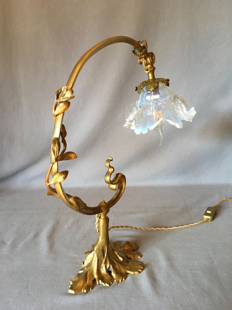 Très Belle Lampe Art Nouveau-photo-3