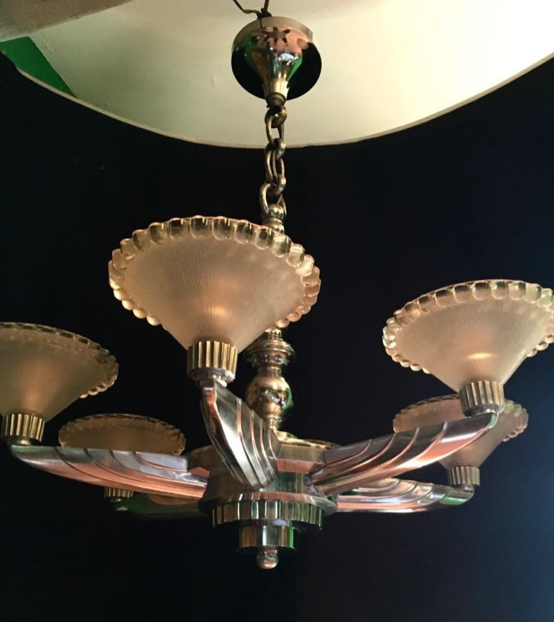 Art Deco Period Chandelier-photo-2