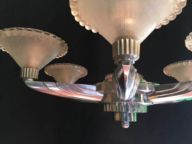 Art Deco Period Chandelier-photo-4