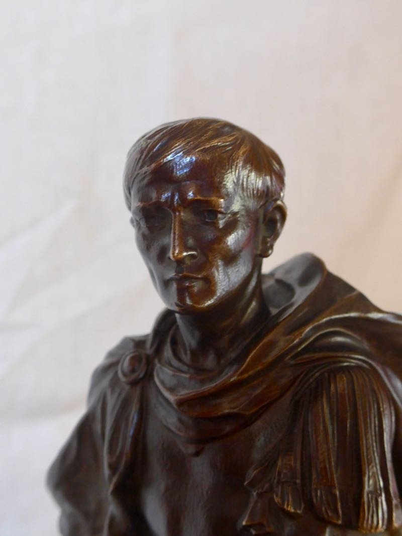 Bronze Julius Caesar Signed R. Nannini-photo-1