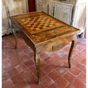 18th Century Inlaid Or Trictrac Game Table