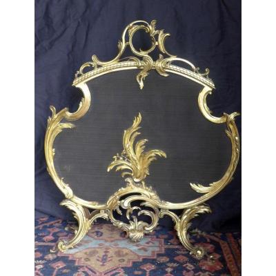  Pare Etincelles Style Louis XV  d' Epoque Fin XIXe-