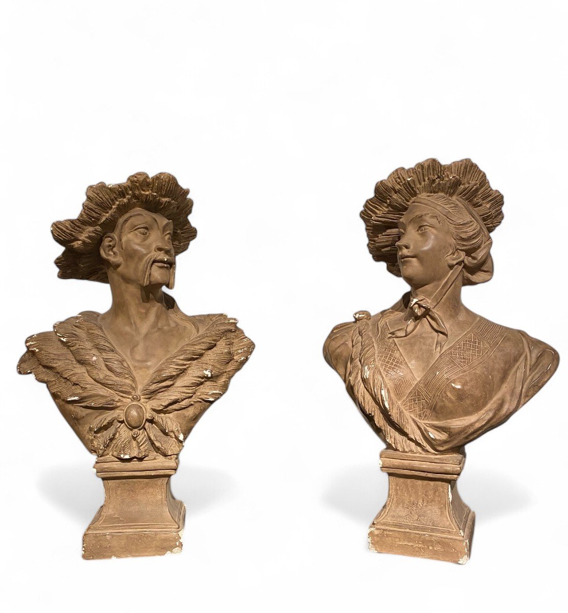 Pair Of Plaster Busts-photo-1