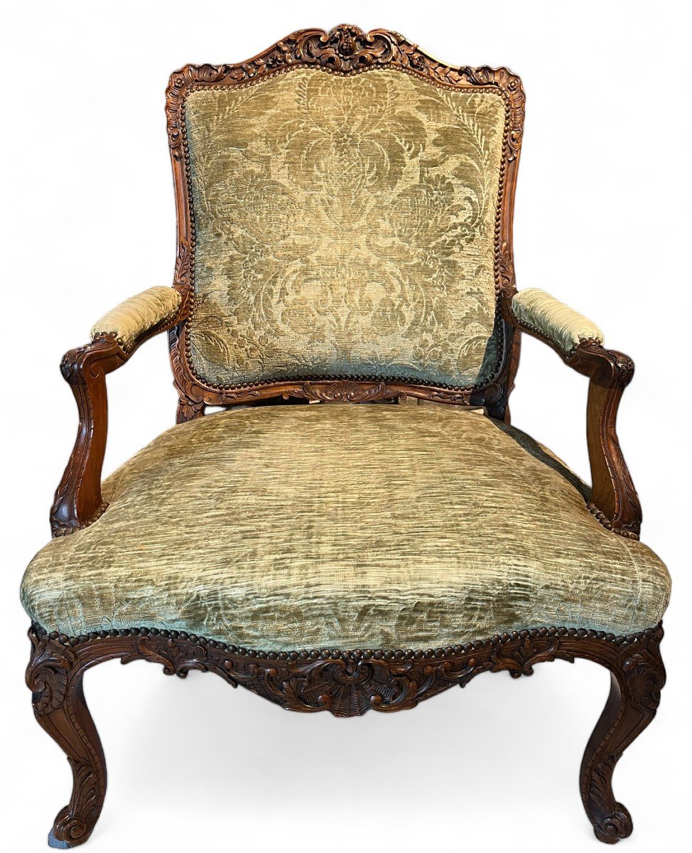 Pair Of Louis XV Style Armchairs-photo-1