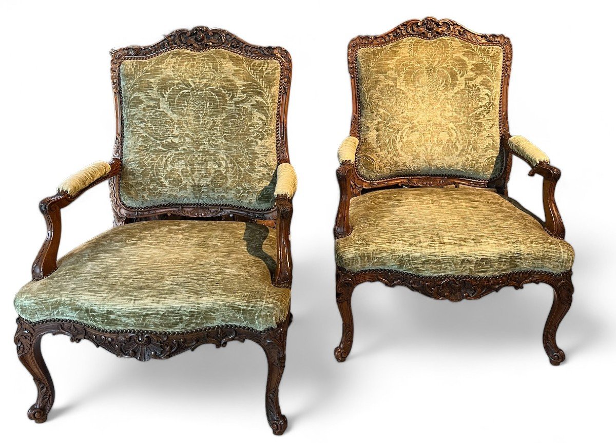 Pair Of Louis XV Style Armchairs