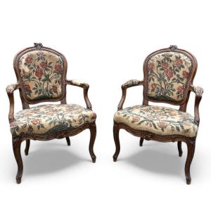 Pair Of Cabriole Armchairs