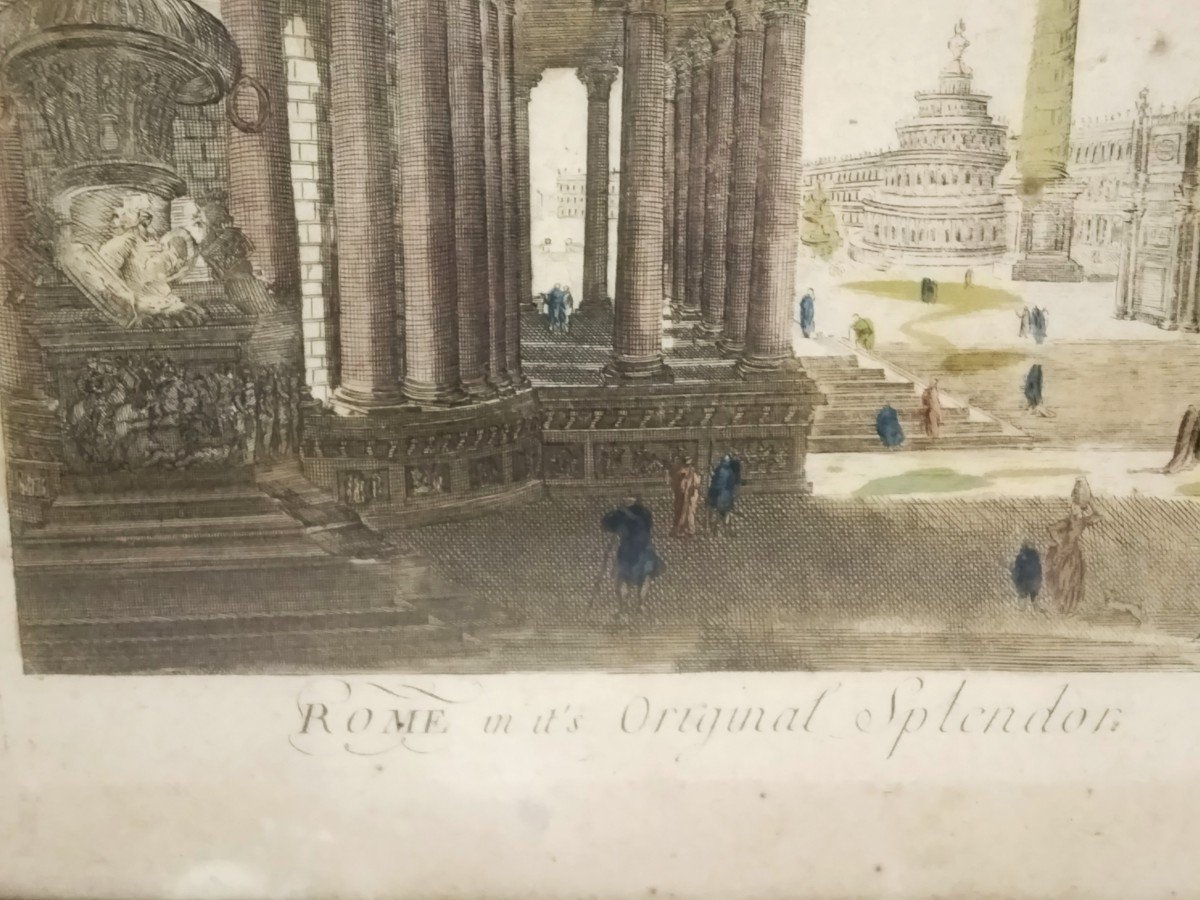 Vue d'Optique De Rome Et Son Cadre Doré : Rome Dans La Splendeur Ancienne -photo-1