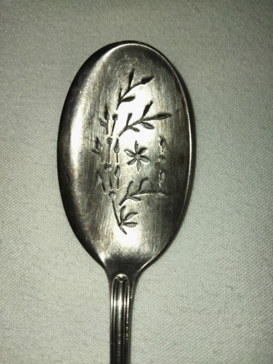 Christofle Antique Silver Plated Sorbet Spoon-photo-3