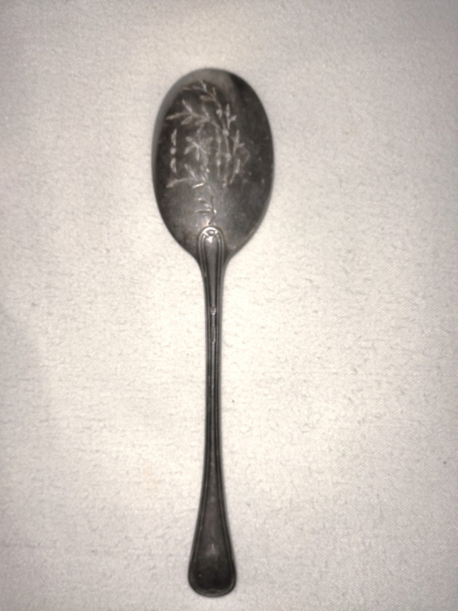 Christofle Antique Silver Plated Sorbet Spoon-photo-1