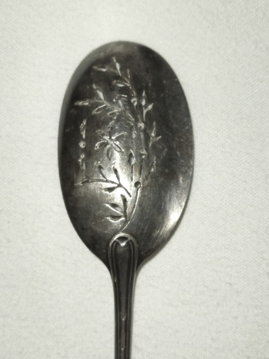 Christofle Antique Silver Plated Sorbet Spoon-photo-3