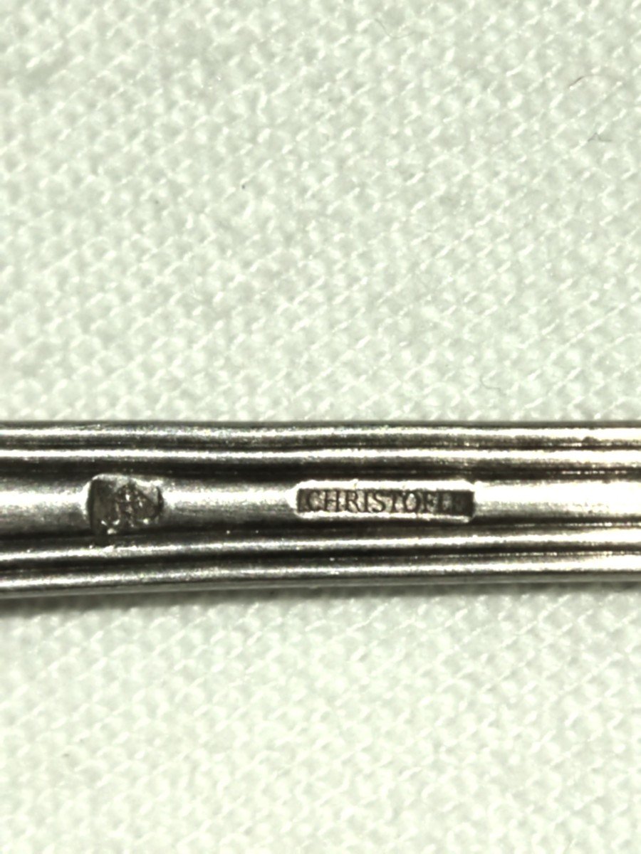 Christofle Antique Silver Plated Sorbet Spoon-photo-5