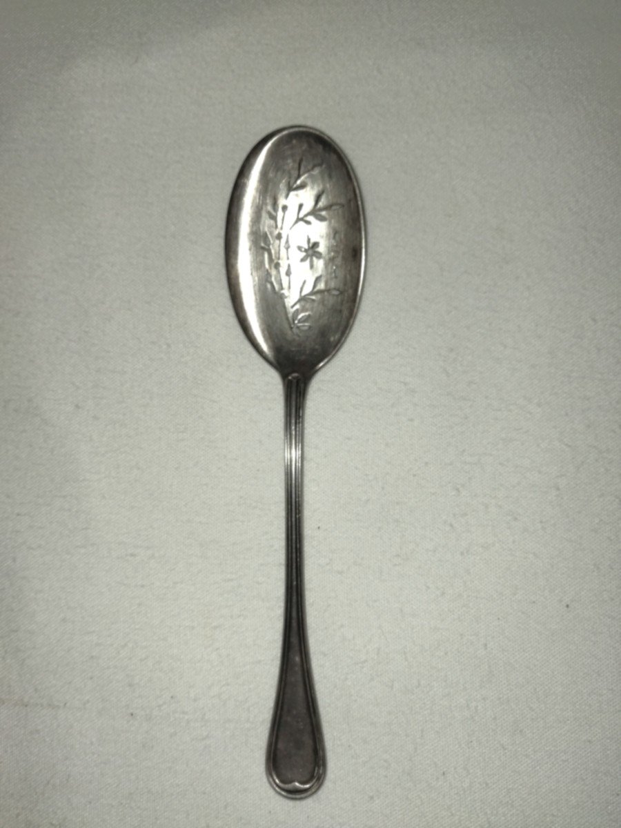 Christofle Antique Silver Plated Sorbet Spoon