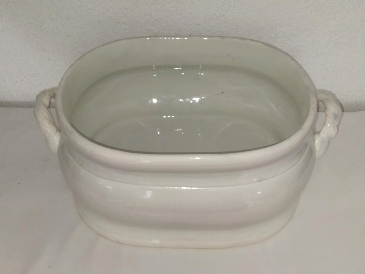 Old Bordeaux Large Oval Planter In Glazed Ceramic XIX-photo-1