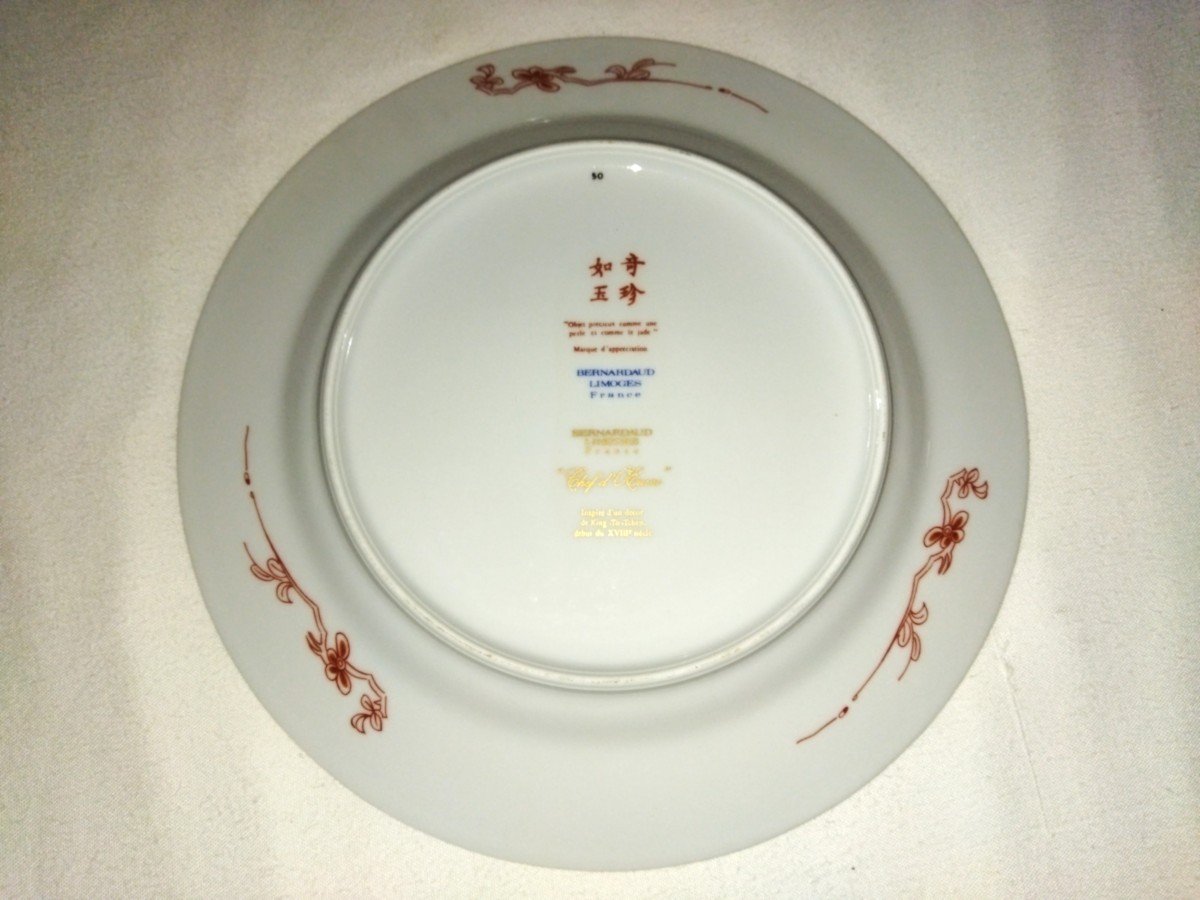 Bernardaud Limoges 11 Flat Plates "masterpiece" King-to-tchen Decor-photo-2