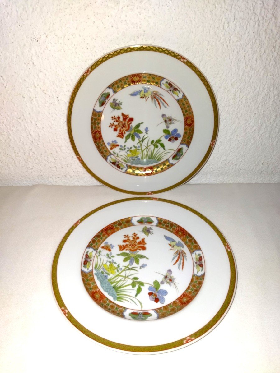 Bernardaud Limoges 11 Flat Plates "masterpiece" King-to-tchen Decor-photo-1