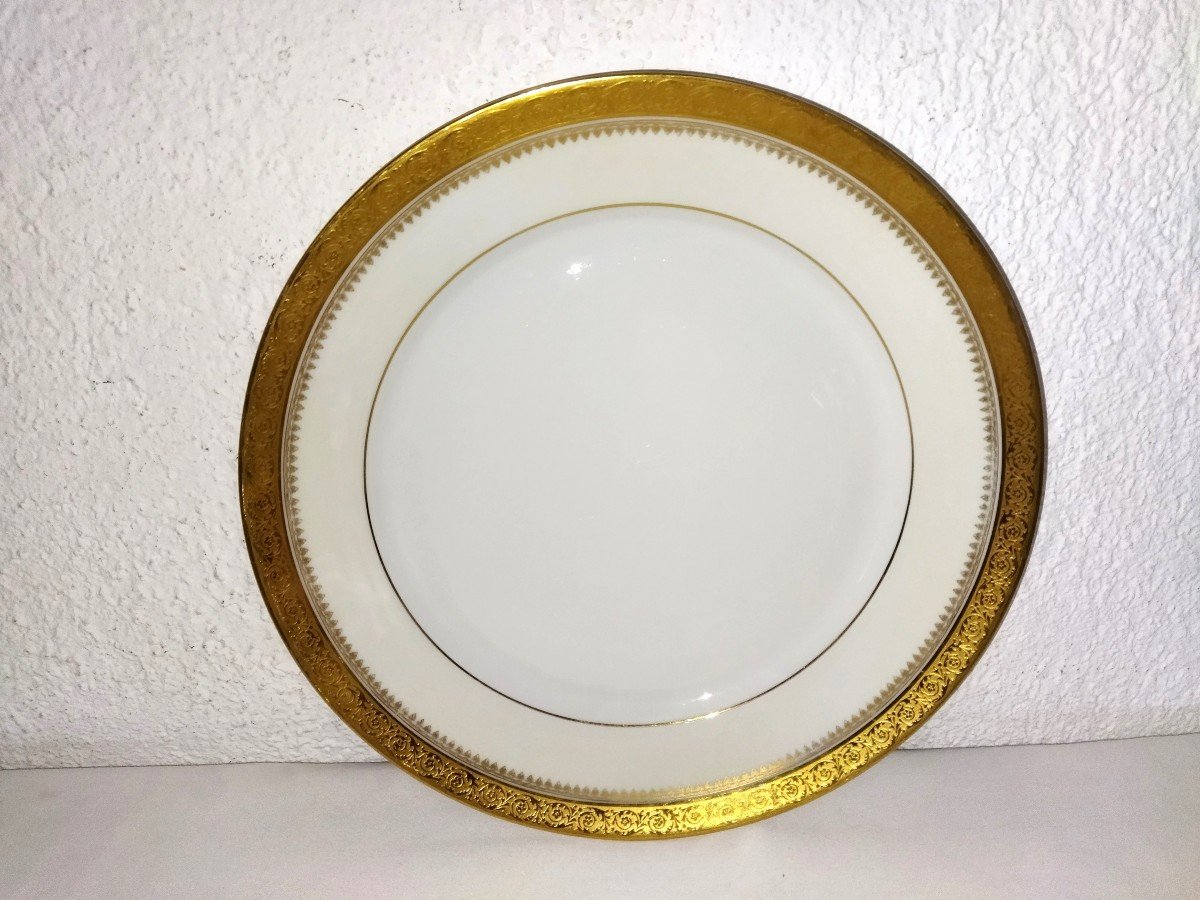 Limoges Haviland "thistle" Large Round And Hollow Serving Dish 32cms