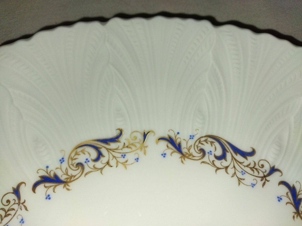 Limoges Jammet-seignolles "venus" Round Hollow Porcelain Serving Dish 30.5cms-photo-2