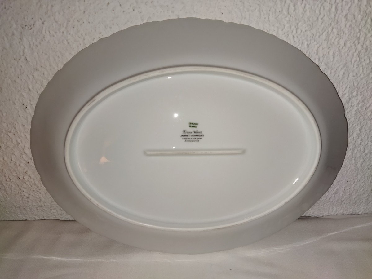 Limoges Jammet-seignolles "venus" Oval Porcelain Serving Dish 35.5cms-photo-3