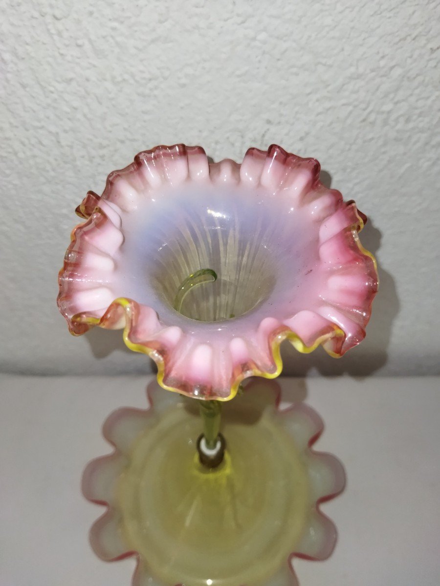 Murano Soliflore Tulipier Old Center Table Blown Glass XIX-photo-3