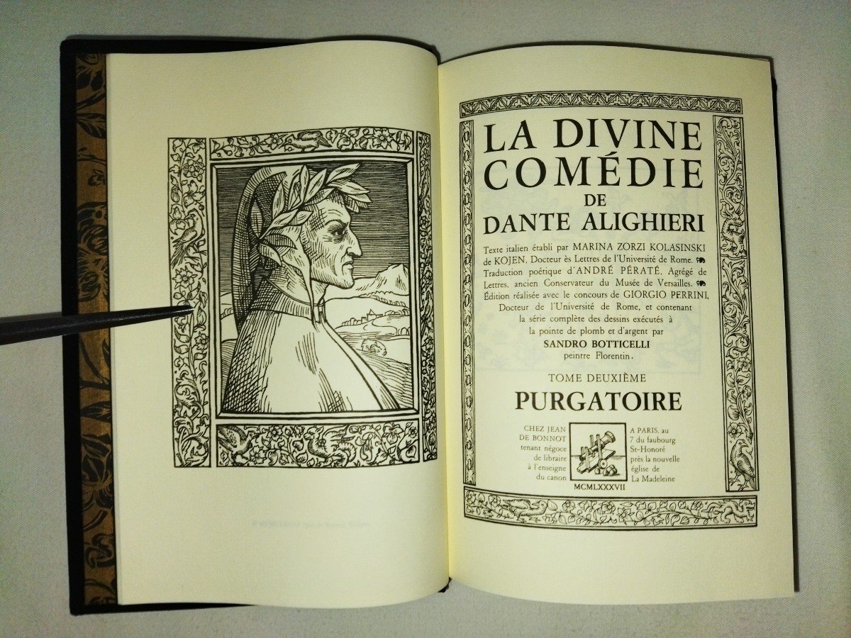 The Divine Comedy : Hell, Purgatory, Paradise Alighieri Dante Jean De Bonnot 1987-photo-4