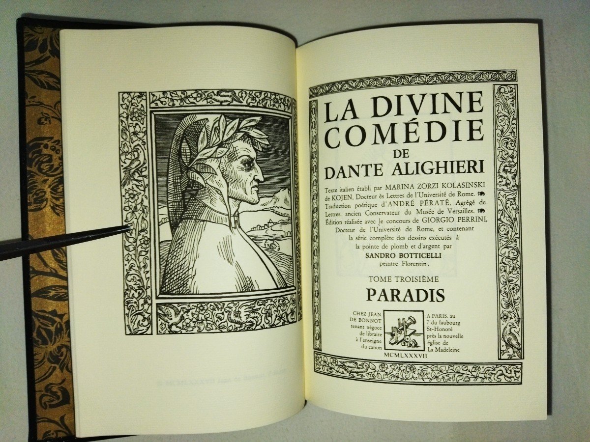 The Divine Comedy : Hell, Purgatory, Paradise Alighieri Dante Jean De Bonnot 1987-photo-7