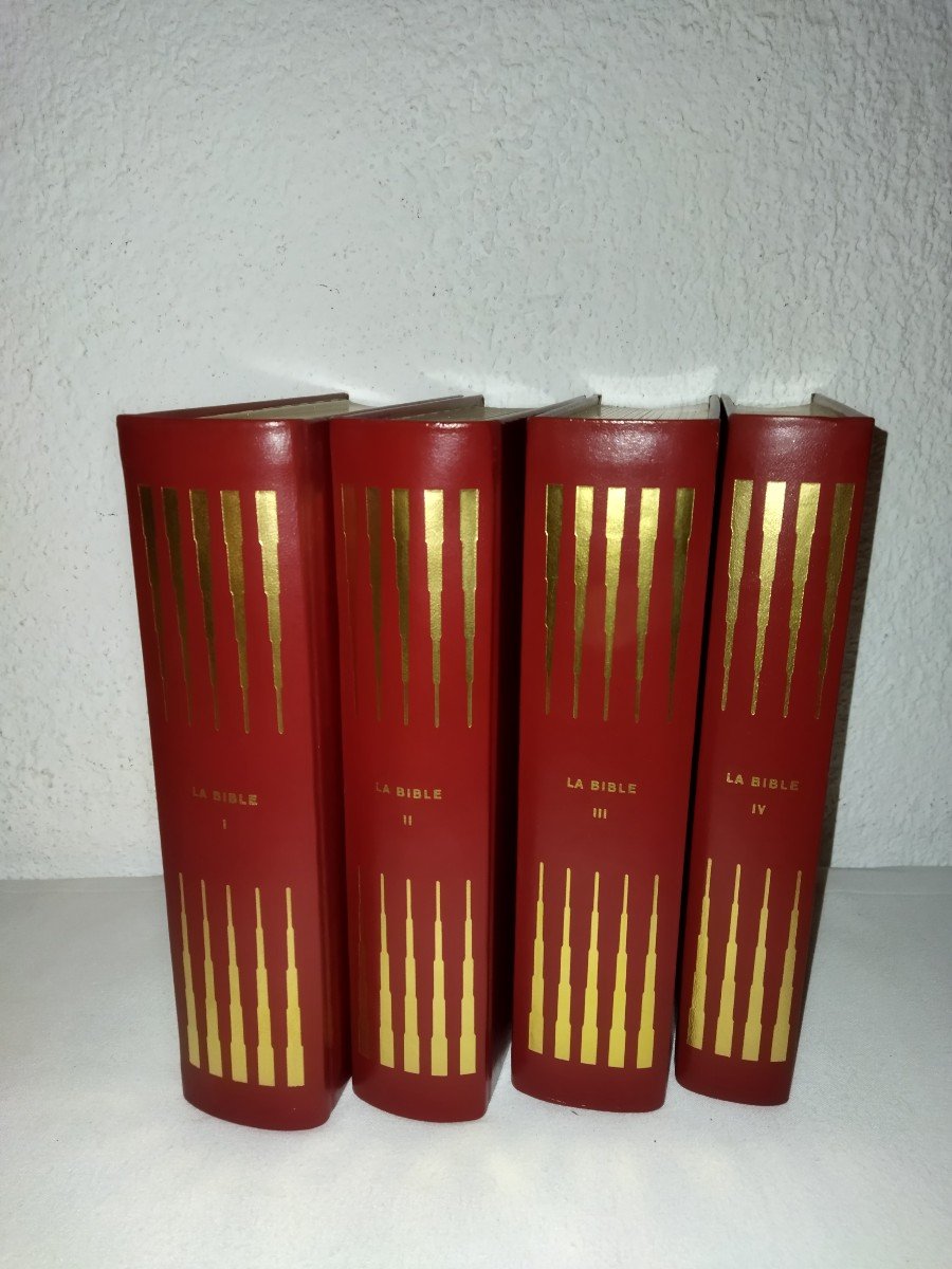 The Bible Of Jerusalem Pierre De Tartas Illustrations 4 Volumes 1973