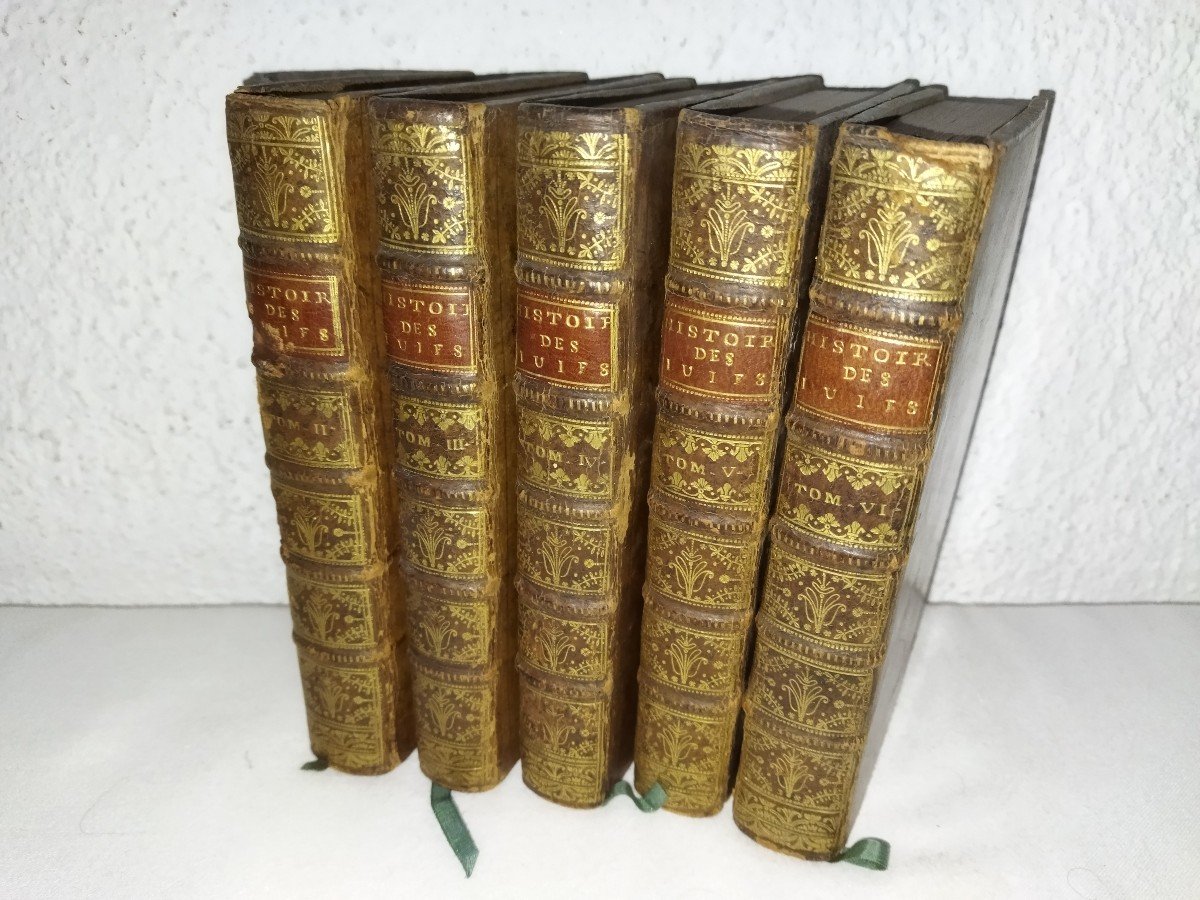 HISTOIRE DES JUIFS ET DES PEUPLES VOISINS Par PRIDEAUX  A Amsterdam  5/6 Tomes 1728