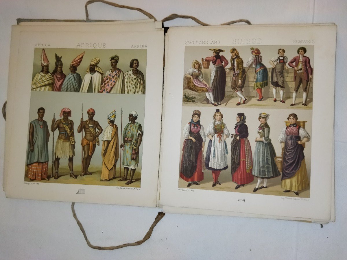 Historical Costume Color Plate Ethnology Folklore Racinet Albert Collection-photo-2