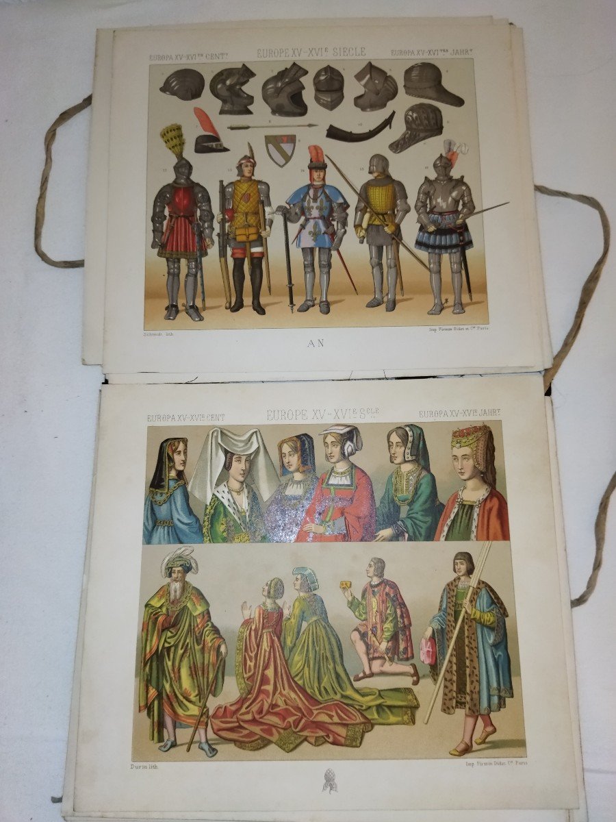 Historical Costume Color Plate Ethnology Folklore Racinet Albert Collection-photo-1