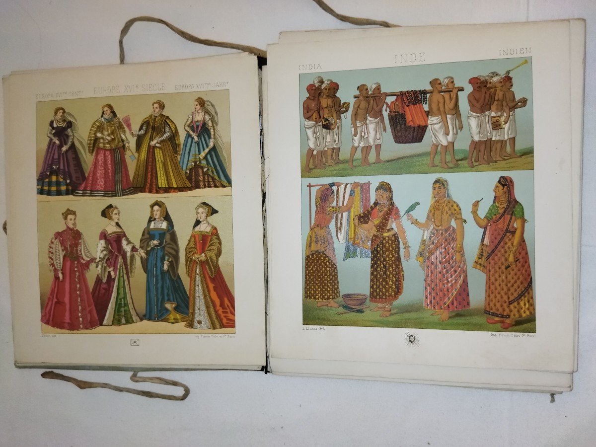 Historical Costume Color Plate Ethnology Folklore Racinet Albert Collection-photo-2