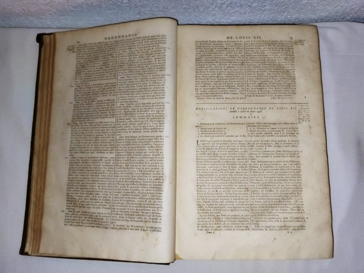 RECUEILS ÉDITS ET ORDONNACES ROYAUX  Monarchie Française Législation P. Néron & E. Girard  1720-photo-5