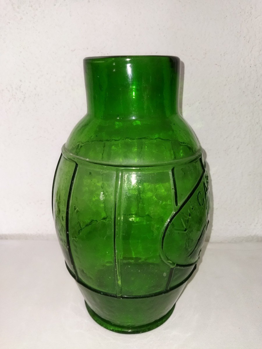 Bordeaux Old Blown Glass Jar "saint-nicolas Factory"-photo-4