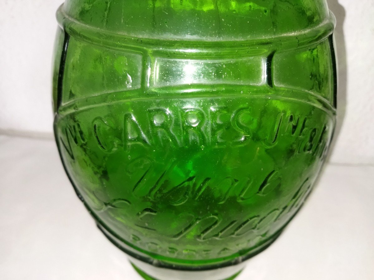 Bordeaux Old Blown Glass Jar "saint-nicolas Factory"-photo-3