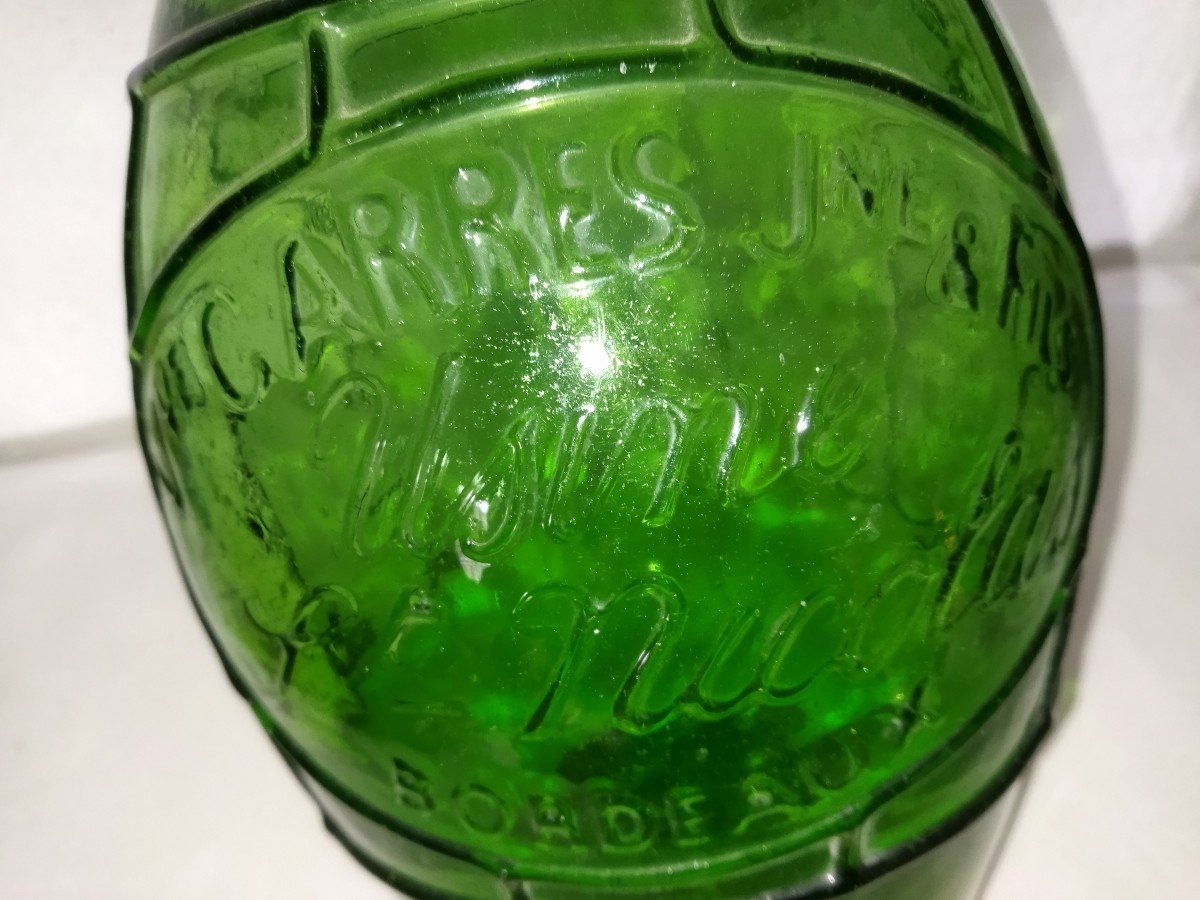 Bordeaux Old Blown Glass Jar "saint-nicolas Factory"-photo-4