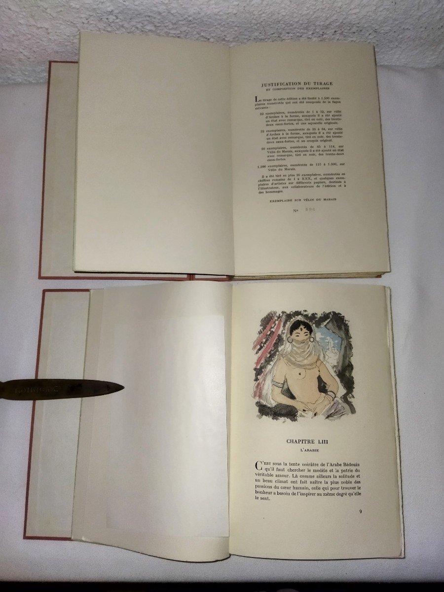 Stendhal "de l'Amour" Curiosa Original Etchings In Colors Volume I & II In 1952-photo-2