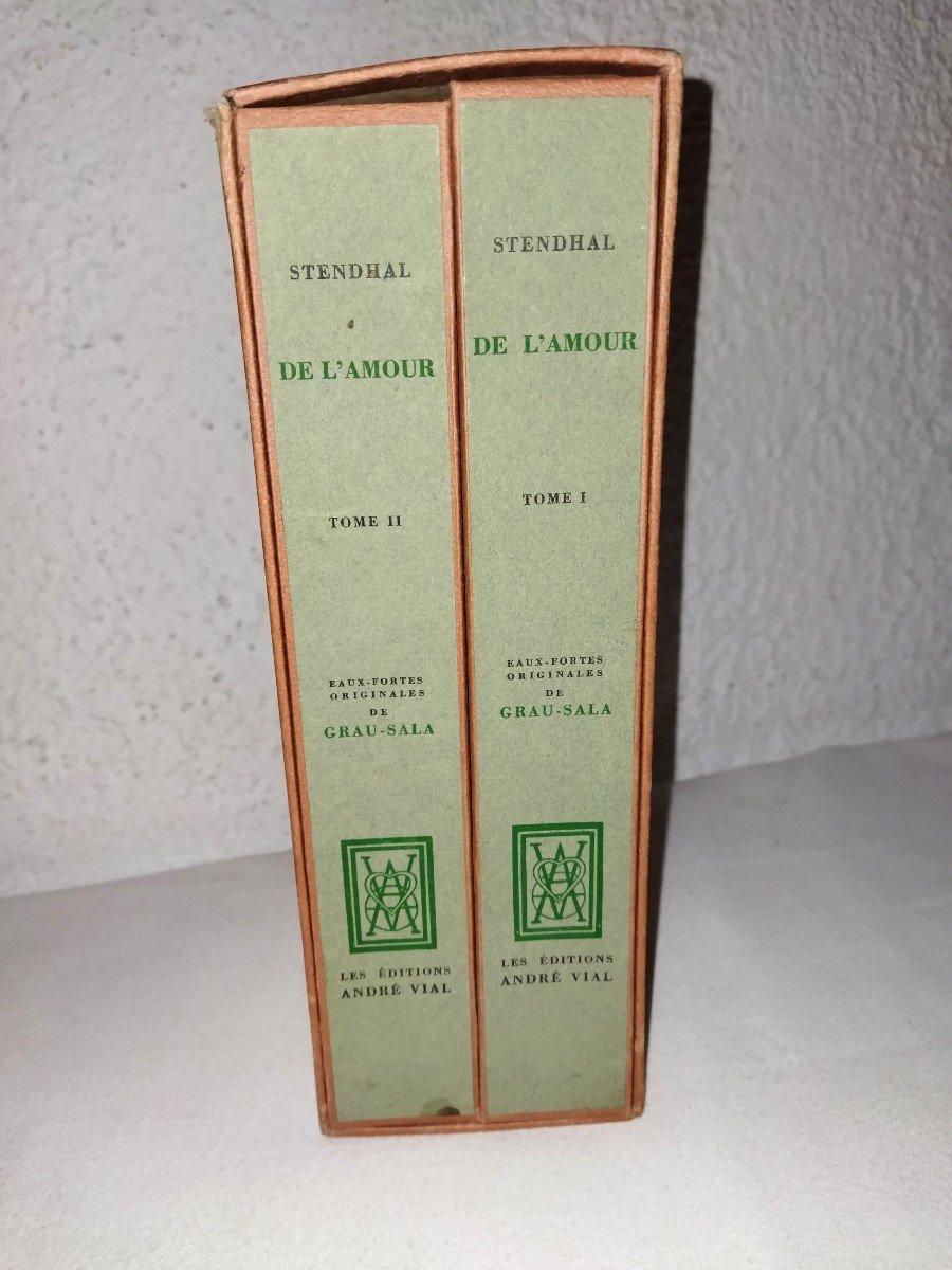 Stendhal "de l'Amour" Curiosa Original Etchings In Colors Volume I & II In 1952