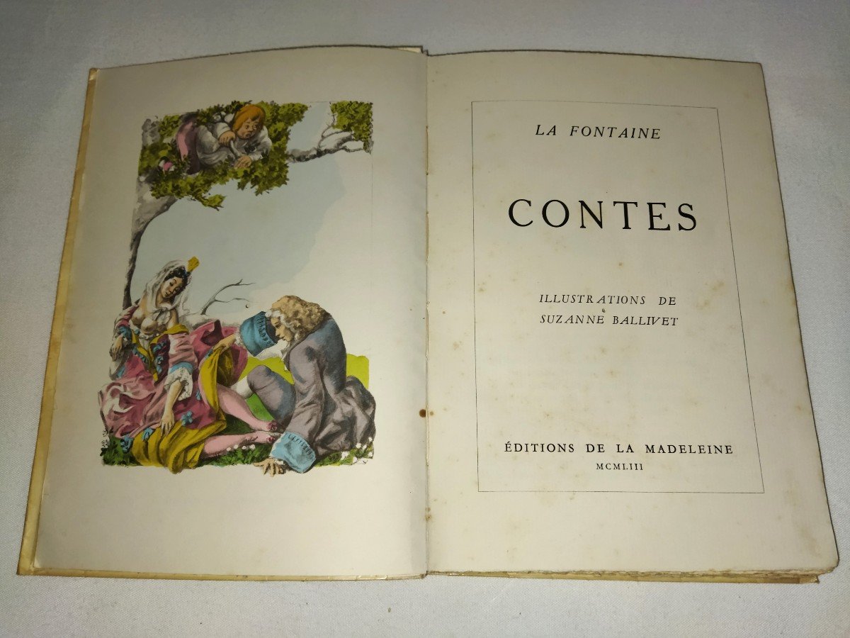 LA  FONTAINE  "CONTES" Curiosa Erotisme Illustrations  Couleurs Suzanne Ballivet  1953-photo-3