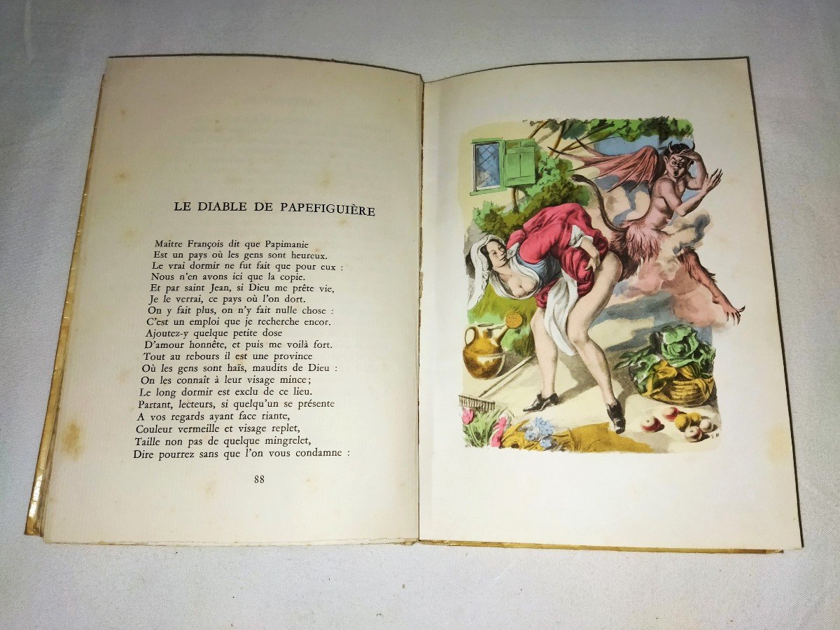 LA  FONTAINE  "CONTES" Curiosa Erotisme Illustrations  Couleurs Suzanne Ballivet  1953-photo-5