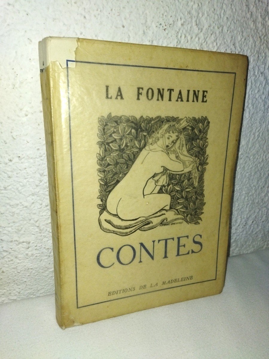 LA  FONTAINE  "CONTES" Curiosa Erotisme Illustrations  Couleurs Suzanne Ballivet  1953