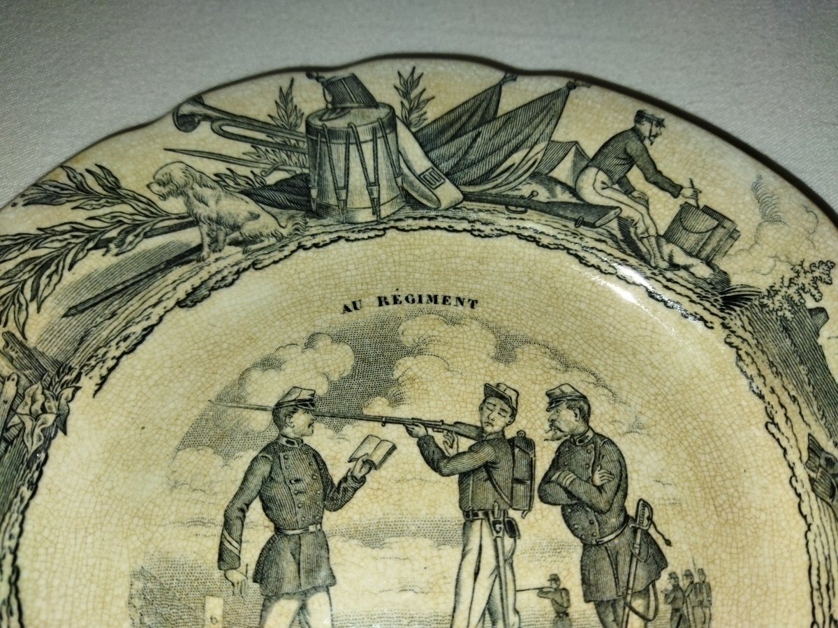 Choisy-le-roy H&b Militaria Legendary Plate "at The Regiment" No. 4 Collection-photo-3