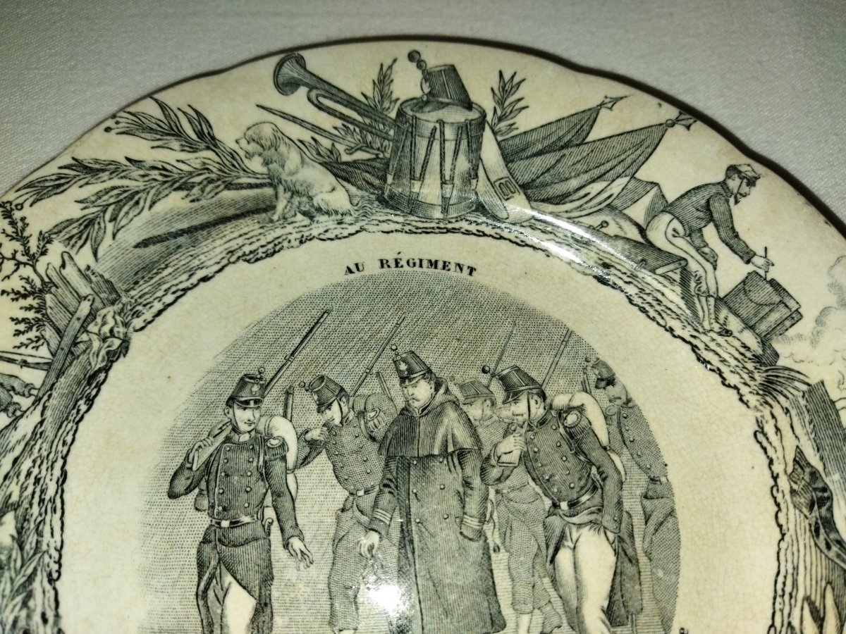 Choisy-le-roy H&b Militaria Legendary Plate "at The Regiment" N6 Collection-photo-3