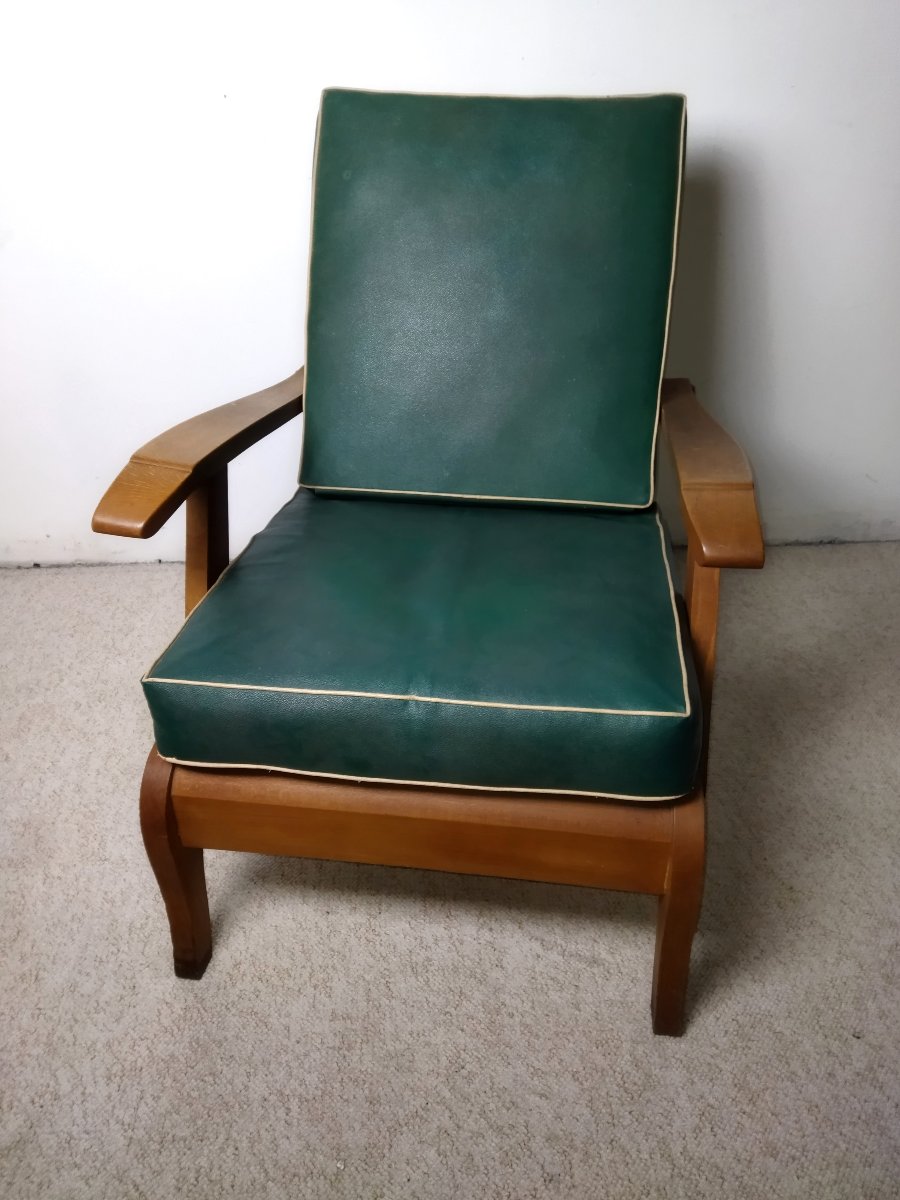 Vintage 4 Position Relaxation Deckchair From The 50s  -photo-1