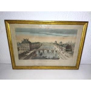 Optical View Of Paris And Its Golden Frame: The Tuileries, The Pont Neuf, The Pont Royal