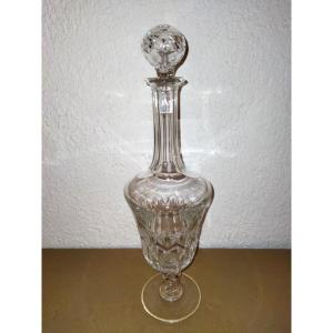 Baccarat Grande Carafe En Cristal Taillé Sur Piédouche