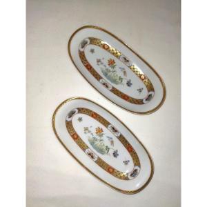 Limoges Bernardaud "masterpiece" 2 Porcelain Little Dishes Decor Inspired By King-to-tchen