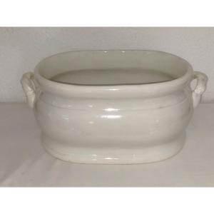 Old Bordeaux Large Oval Planter In Glazed Ceramic XIX