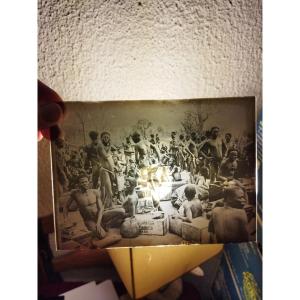 Old Glass Plate Animated Photo Africa Colonialism Slave Porters